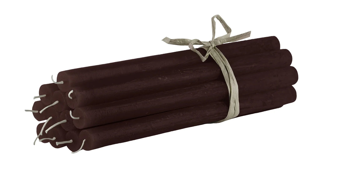 Rustic Chestnut Taper Candles 30cm