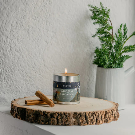 Christmas Orange and Cinnamon Christmas Tin Candle