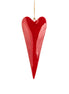 Small Slim Hanging Heart - Red