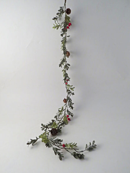 Pinecones and Red Berry Garland