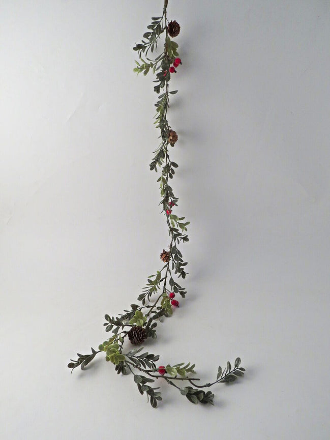 Pinecones and Red Berry Garland