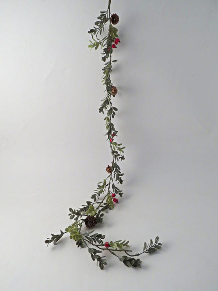 Pinecones and Red Berry Garland