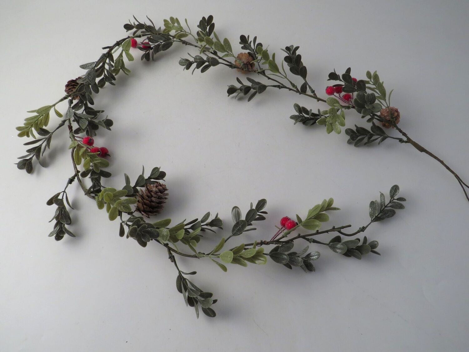Pinecones and Red Berry Garland