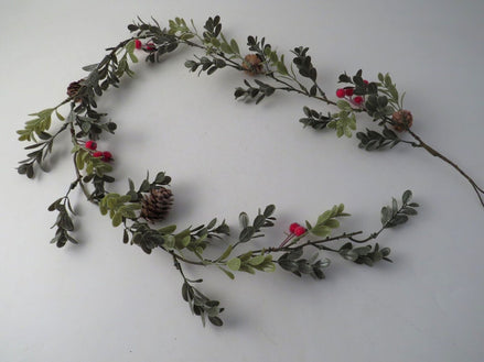Pinecones and Red Berry Garland
