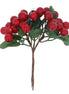 Red Berry With Leaves Pick
