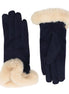 Faux Fur Cuff gloves - Navy