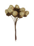 Gold Sparkling Acorn Pick Bunch - 11cm