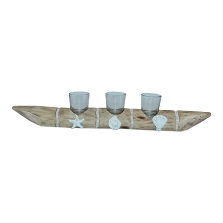 Three Tealight Holder Boat
