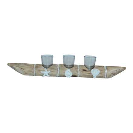 Three Tealight Holder Boat