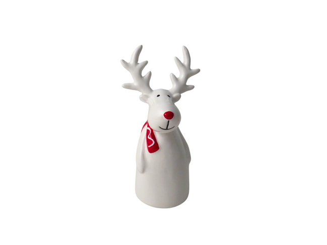8.9cm Reindeer with Scarf Tree Decoration