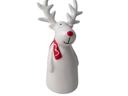 8.9cm Reindeer with Scarf Tree Decoration