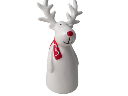8.9cm Reindeer with Scarf Tree Decoration