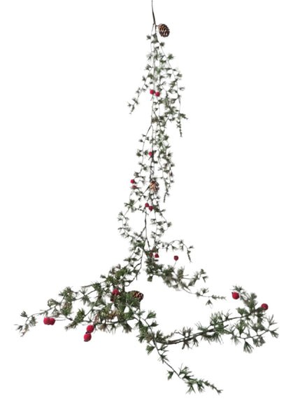 Garland with Red Berries 105cm