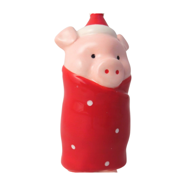 9cm Standing Pig in Blanket Decoration