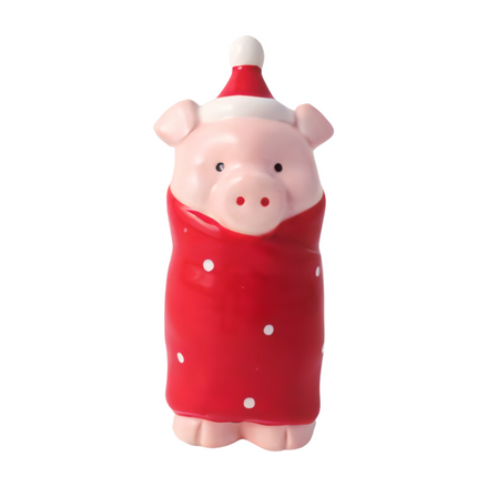 12cm Standing Pig in Blanket Decoration