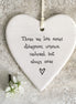 Porcelain round heart - Those we love