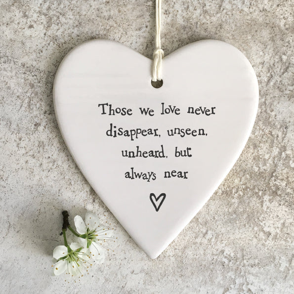 Porcelain round heart - Those we love