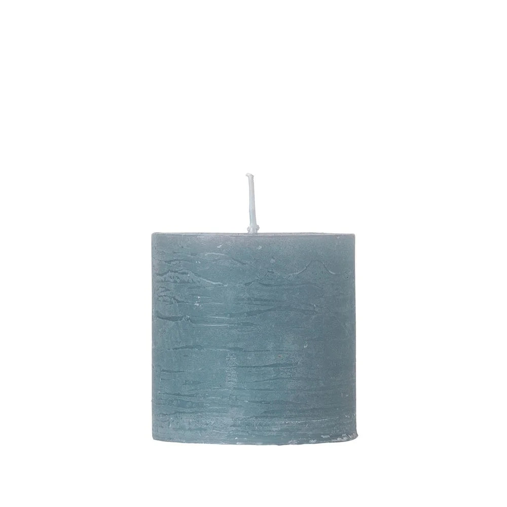 Rustic Winterblue Candle 5x5cm
