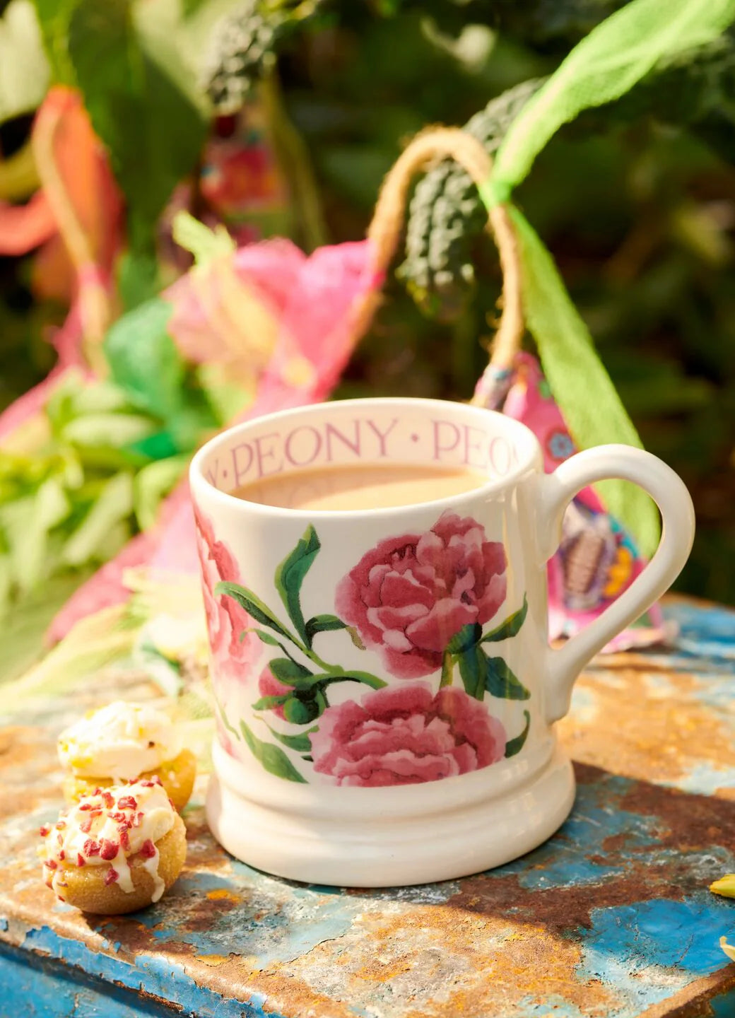 Flowers Pink Peony Flowers 1/2 Pt Mug