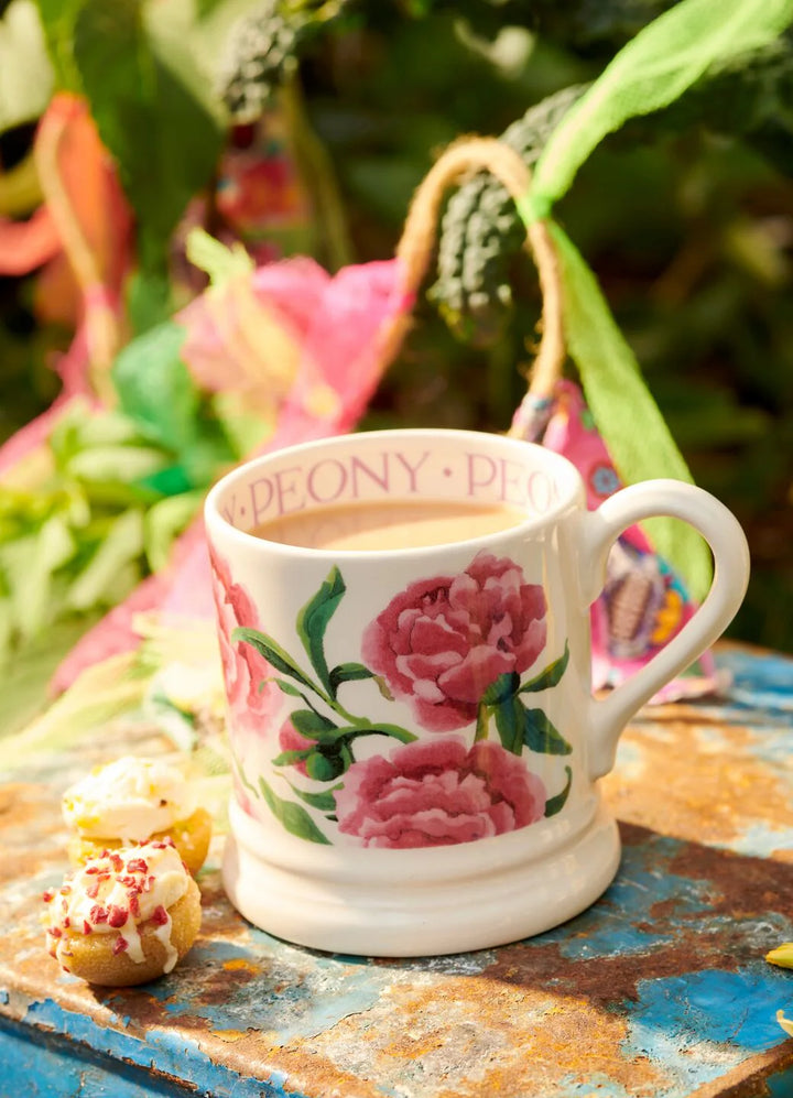 Flowers Pink Peony 1/2 Pint Mug