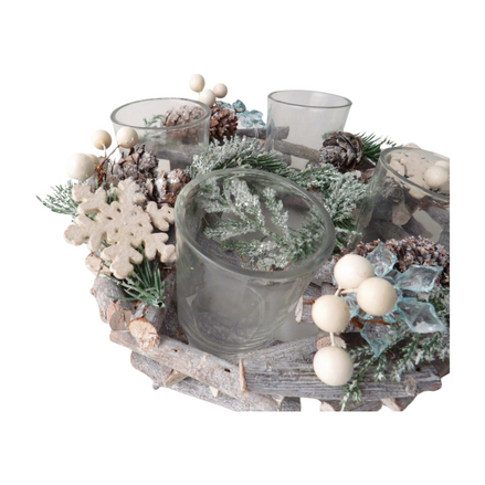 Snowflake Wreath Candle Holder