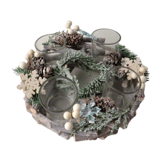Snowflake Wreath Candle Holder