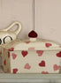 Pink Hearts Small Butter Dish