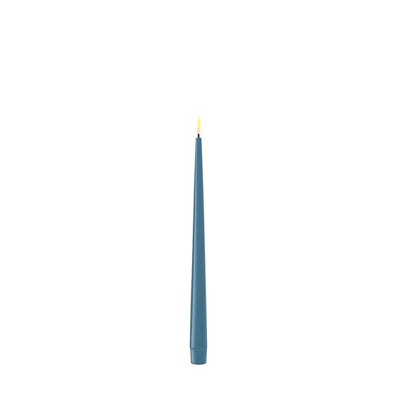 Ice Blue LED Shiny Dinner Candle