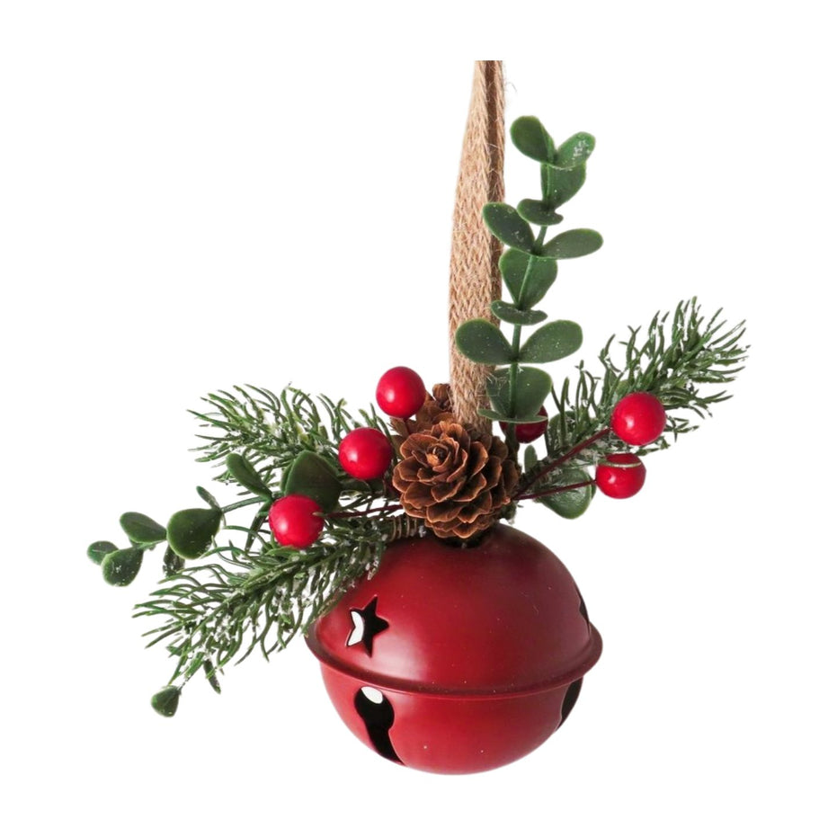 Metal Hanging Bell - Red