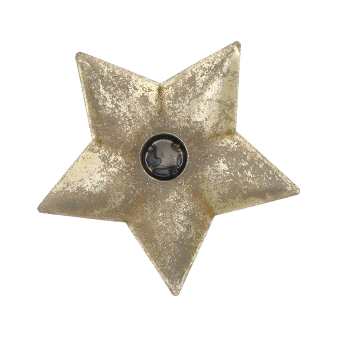 Large Metal Gold Star Shallow Candlestick