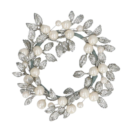 Champagne Glitter & Pearl Candle Ring, Large