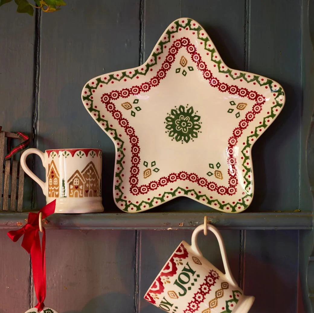 Christmas Joy Medium Star Plate
