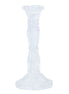Clear Glass Moulded Candlestick 20cm
