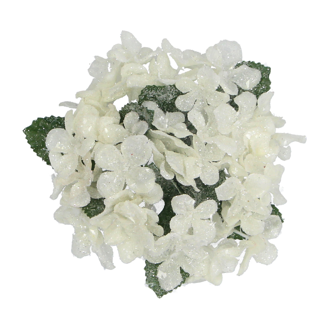 White Hydrangea Fabric Candle Ring, Smalll