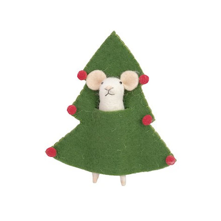 Mouse in Christmas Tree Decoration – 14 x 3 x 13cm