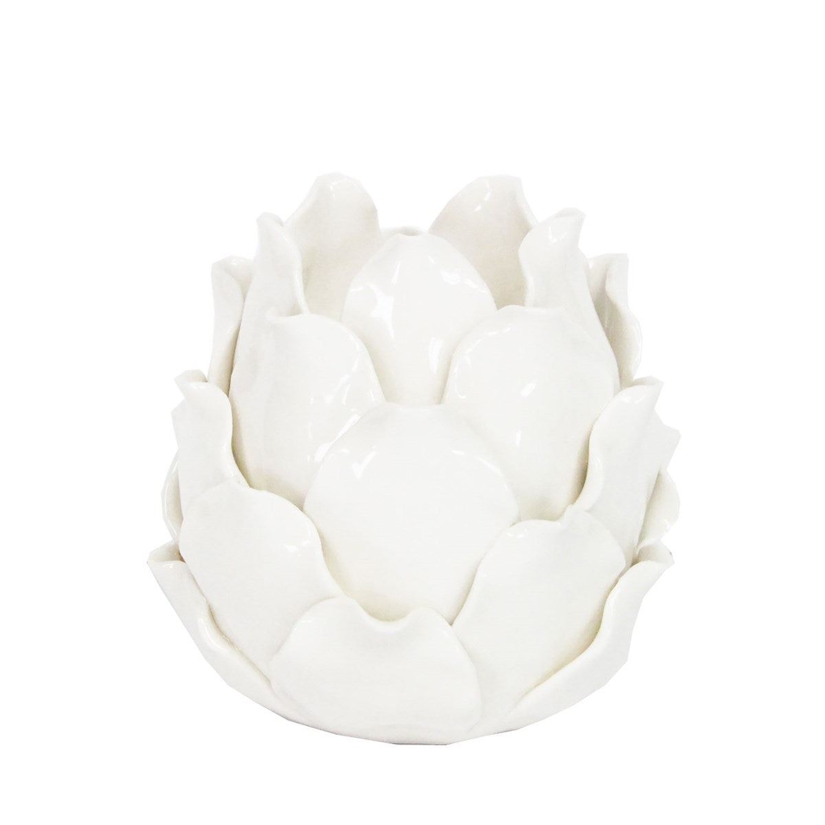 White Porcelain Artichoke T-Lite Holder