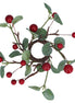Eucalyptus/Red Berry Candle Ring, Small