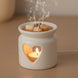 White Heart Oil Burner 7cm