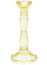 Pastel Yellow Glass Candlestick Medium