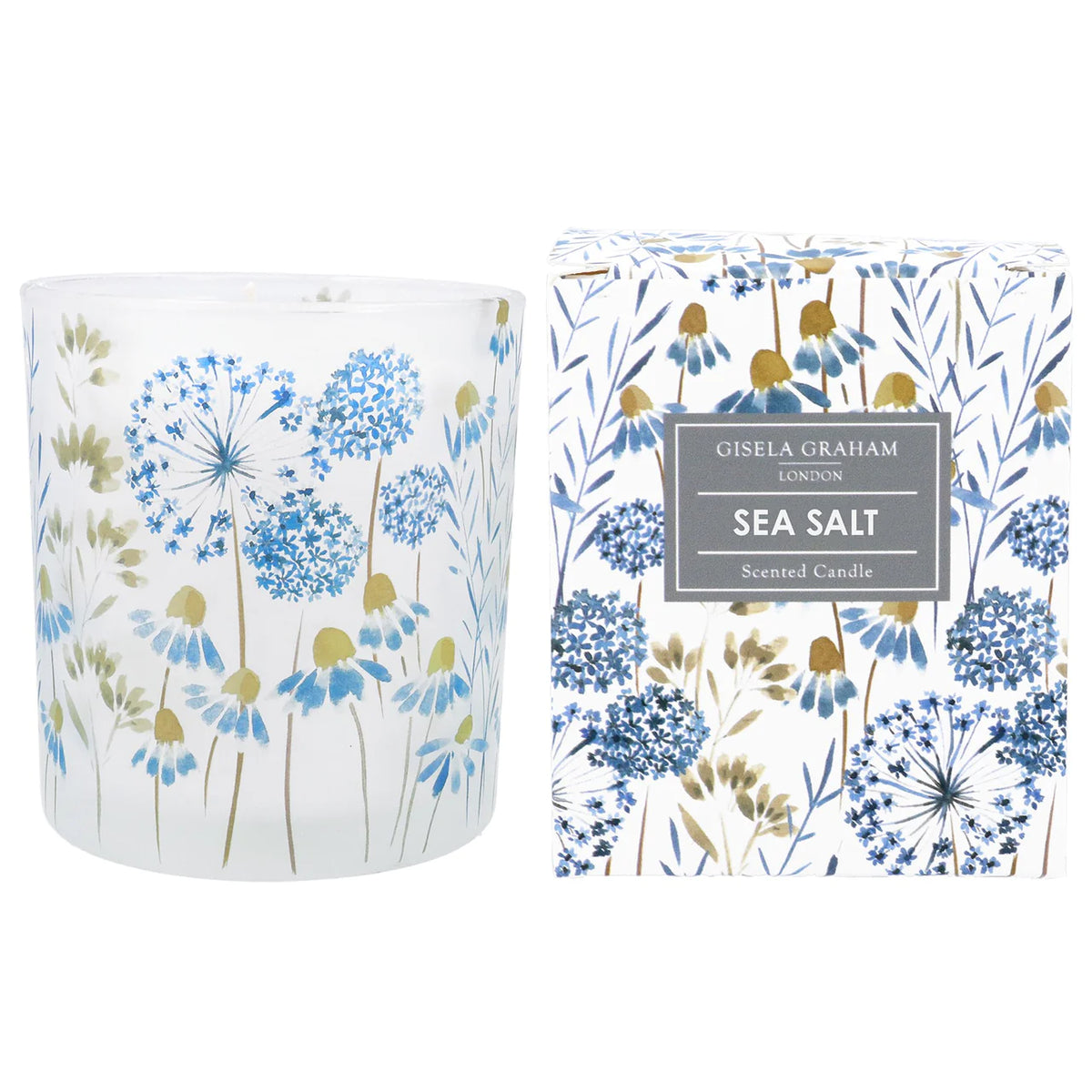 Blue Meadow Scented Candle Glass Pot