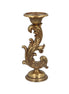 Gold Resin Scroll Single Candlestick