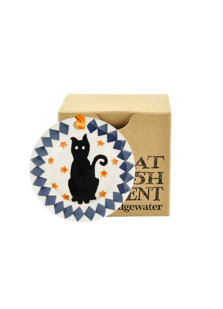 The Wise Witches Black Cats Tiny Plate Decoration Boxed