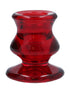 Red Glass Short Candlestick
