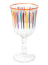 Multicolour Striped Wine Glass