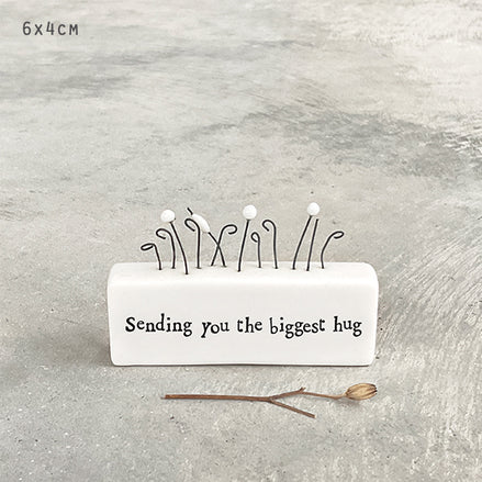 Porcelain scene - Sending you the biggest hug