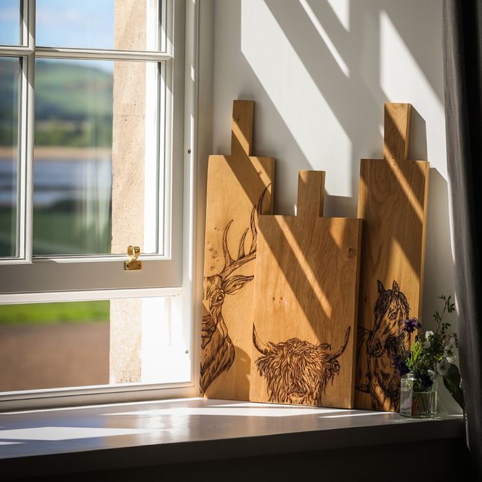 Highland Cow Large Oak Paddle