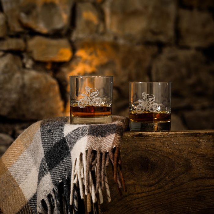 Cycling 2 Glass Tumblers