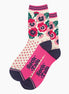 Floral Pansies Bamboo Sock