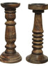 Mango Wood Candlesticks (2 Assorted)