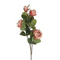 Roses Spray faux flower Stem - Antique Pink
